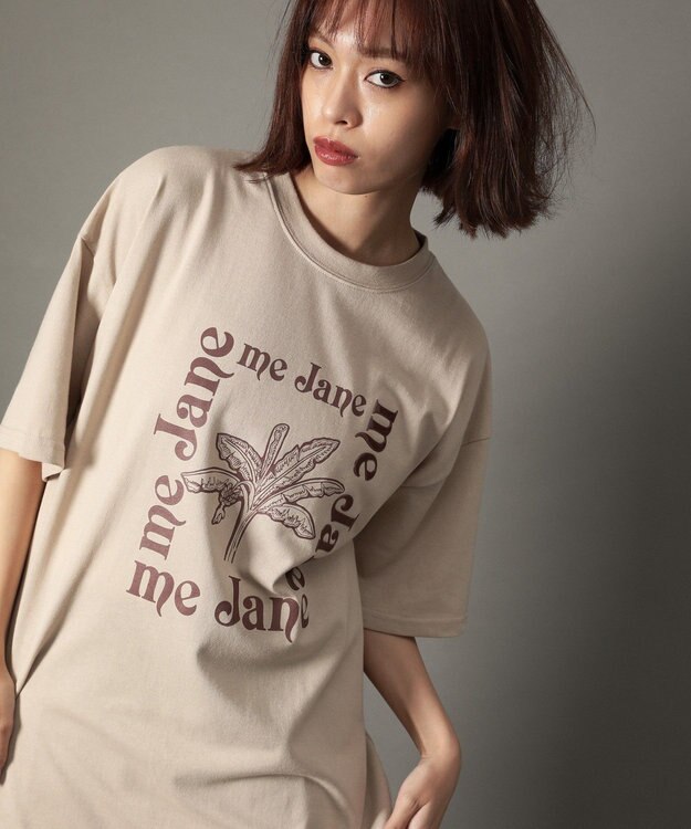 Green Parks ｍｅ　Ｊａｎｅ／プリントＢＩＧＴシャツ Beige