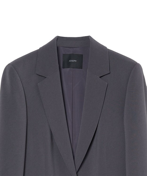 JOSEPH コンフォートクレープ　シングルブレストジャケット Slate