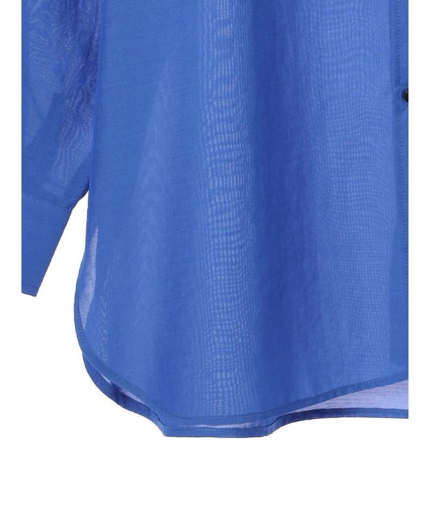 earth music&ecology シアーボーイズライクシャツ Royal Blue