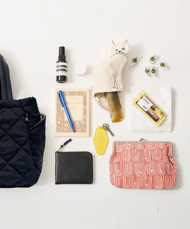 ROOTOTE 3673【仕切り+自立+撥水】LT.デリ.パルーティ.キルト-D 01：ブラック