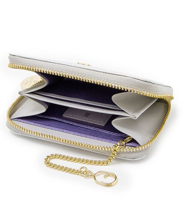 LANVIN en Bleu ペティアン キーケース小銭入れ シルバー