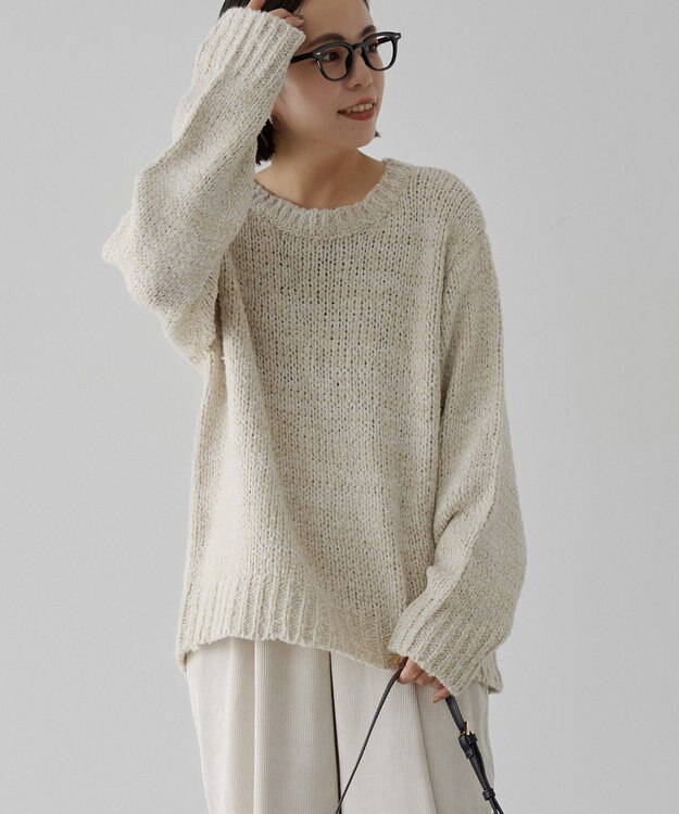 AMERICAN HOLIC メランジルーズニットプルオーバー Ivory