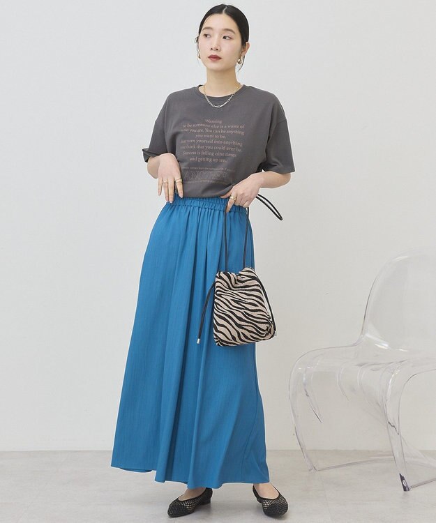 AMERICAN HOLIC 【選べる丈】ギャザースカーチョ【WEB限定カラー有り】 Blue