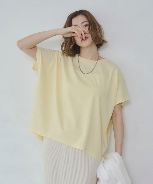 WEGO 【2026春夏新作】接触冷感フレンチスリーブT ライトイエロー