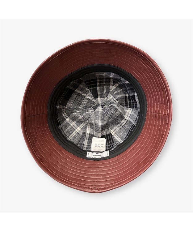 林八百吉商店 un chapeau エコレザーメトロハット ワイン