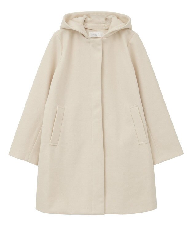 Green Parks ２ｗａｙフード取り外しＡラインコート Off White