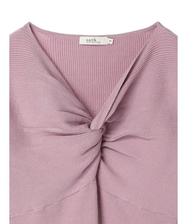 earth music&ecology ツイストリブラメニットプルオーバー Pink