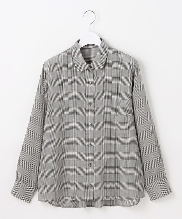 自由区 【SHIHOさん着用】TWハイツイストビエラタックディテール ブラウス グレンチェック