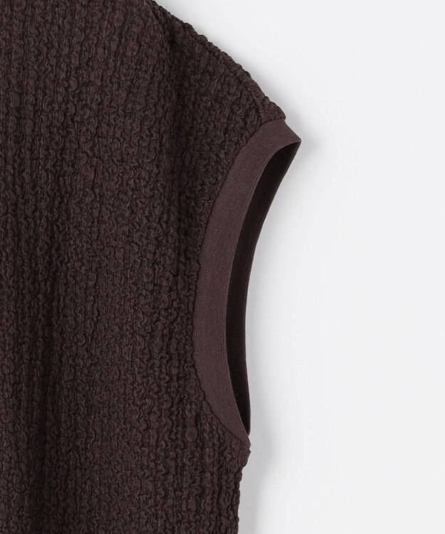 ANY L レースフレンチスリーブプルオーバー ブラウン