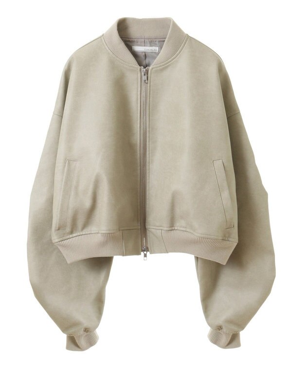 Green Parks ・ＥＬＥＮＣＡＲＥ　ＤＵＥ　合皮ＭＡ－１ブルゾン Ivory