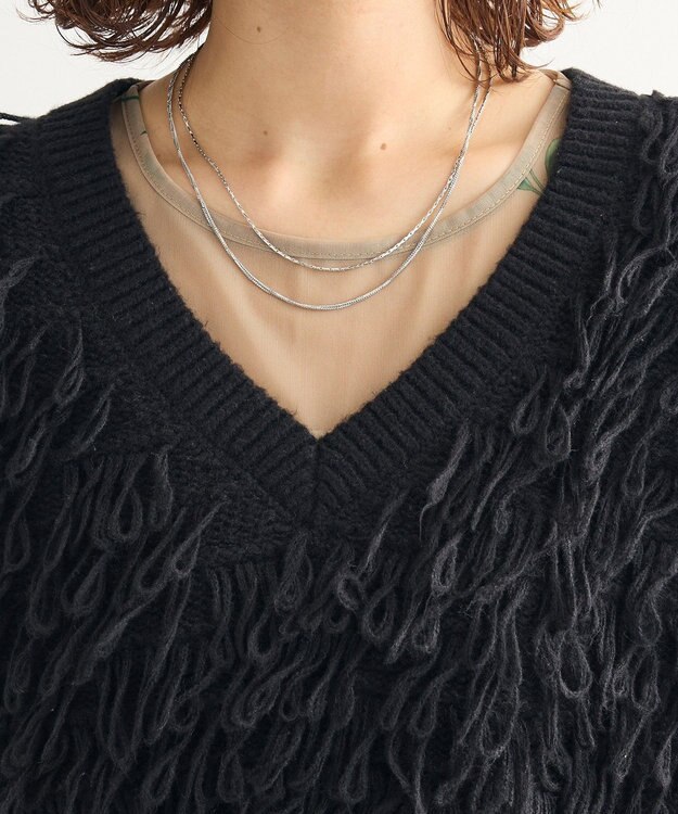 Green Parks ループニットベスト Black