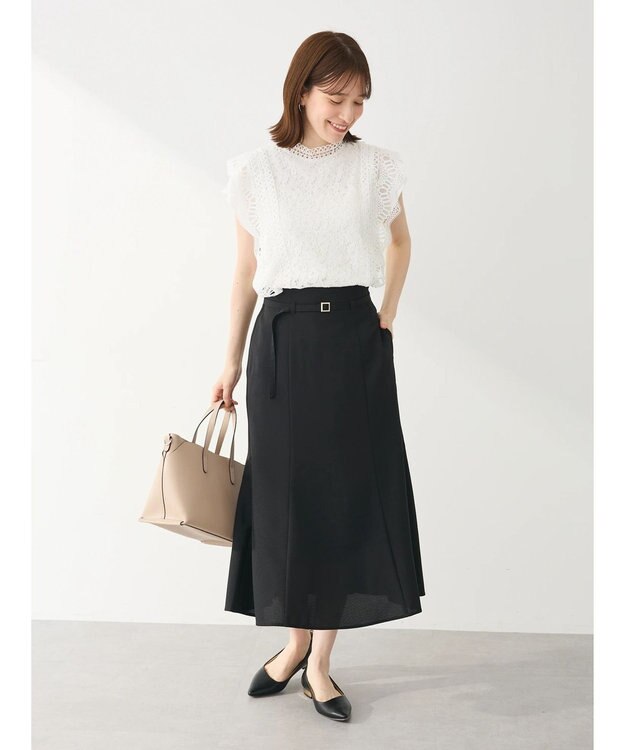 Green Parks ・Ｐｅｔｉｔ　Ｆｌｅｕｒ　フレンチレーシ－ブラウス Off White