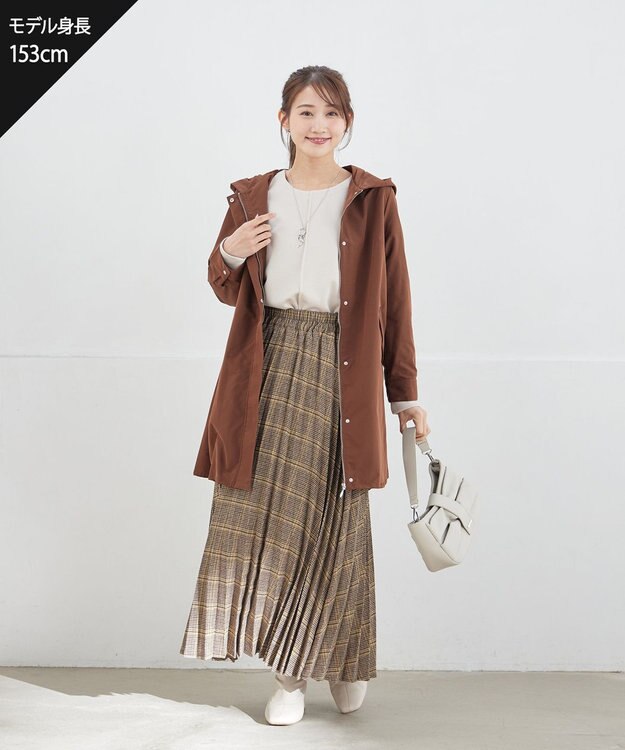 Tiaclasse L 【新色追加・洗える・撥水】ドロストマウンテンパーカー ブラウン