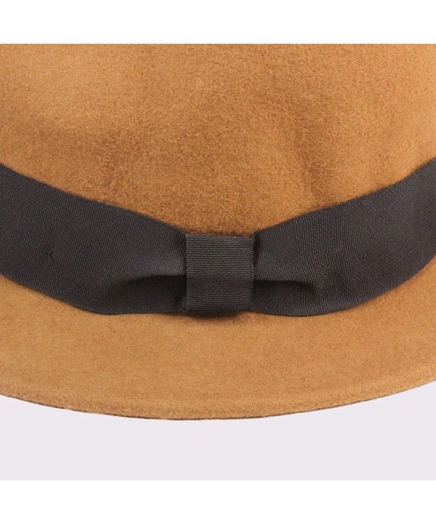 ATRENA 【UNISEX】グログラン巻きマニッシュ 中折れハット Mサイズ ベージュ