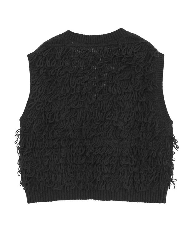 Green Parks ループニットベスト Black