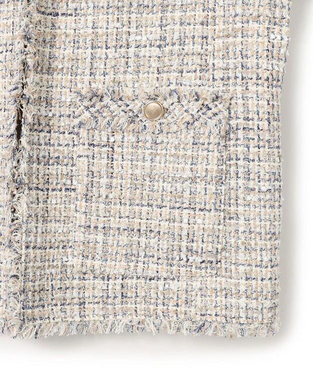 23区 【先行予約】GIOLICAツイード ジャケット アイボリーミックス