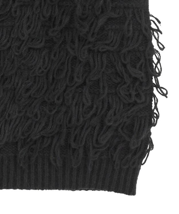 Green Parks ループニットベスト Black