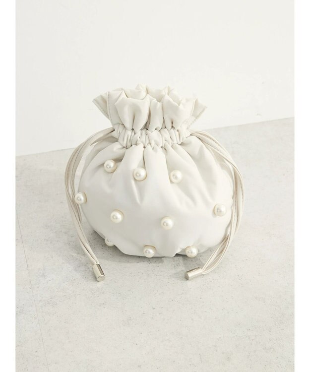 Green Parks ・ＫＯＳＳＯＲＥＣＯ　パール巾着ショルダー Ivory