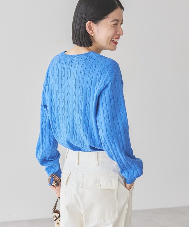 AMERICAN HOLIC バイパチケーブルニットプルオーバー Blue