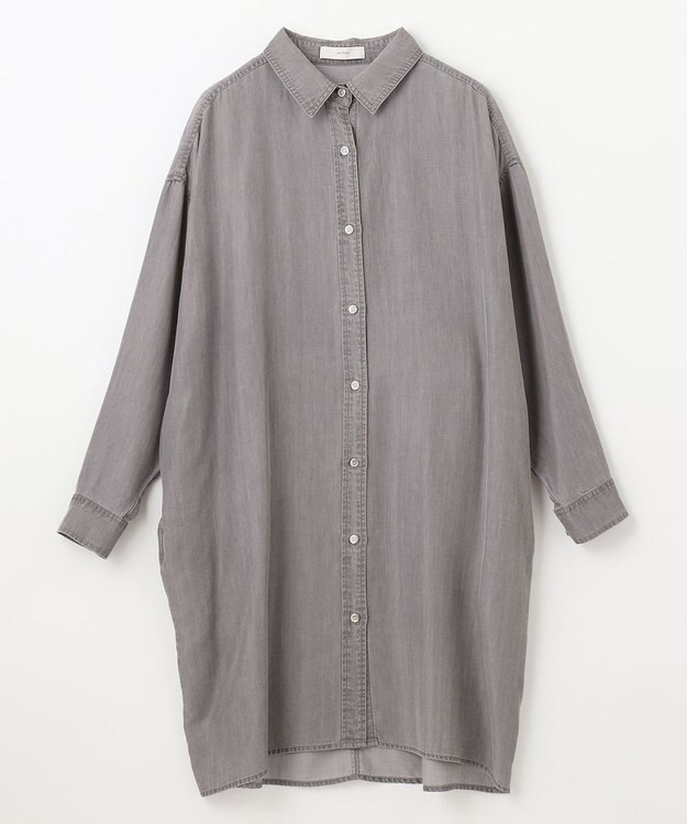 ANY 【手洗い可能】ウォッシャブルデニムシャツ グレー