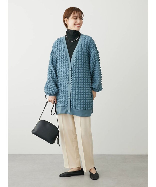 Green Parks カットリブタートルネックプルオーバー Black