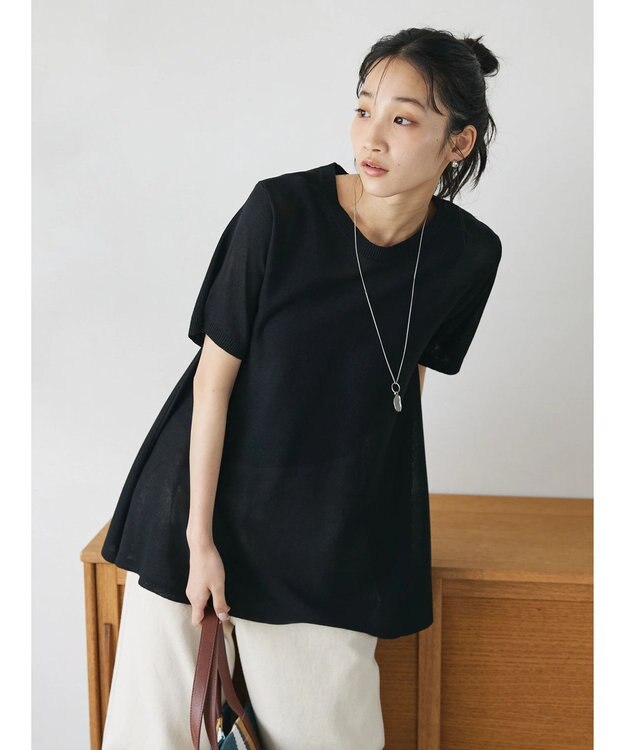 CRAFT STANDARD BOUTIQUE 【洗える】フレアプルオーバー Black