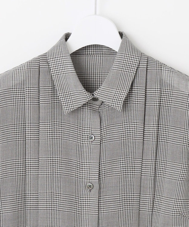 自由区 【SHIHOさん着用】TWハイツイストビエラタックディテール ブラウス グレンチェック