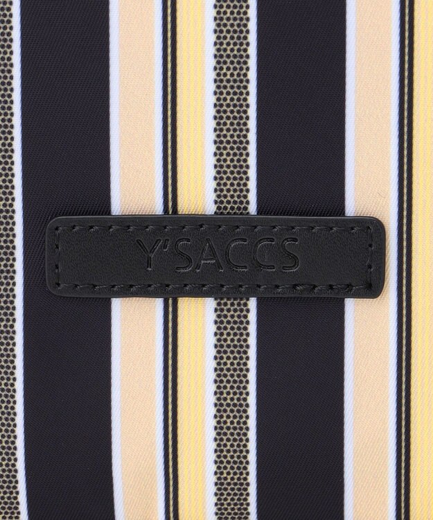 Y'SACCS マルチストライプ すっきりトート Mサイズ ブラック