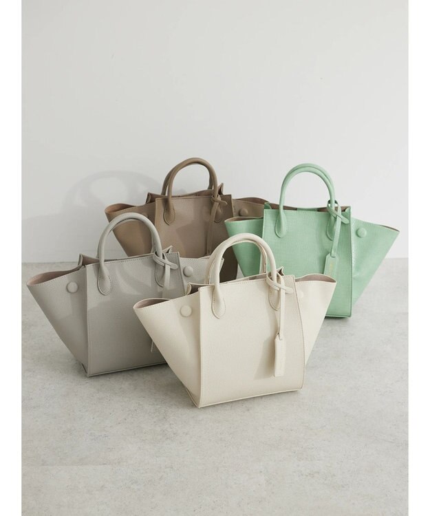 Green Parks ・ｃａｃｈｅ　ｃａｃｈｅ　サイドボタン２ＷＡＹトート Ivory