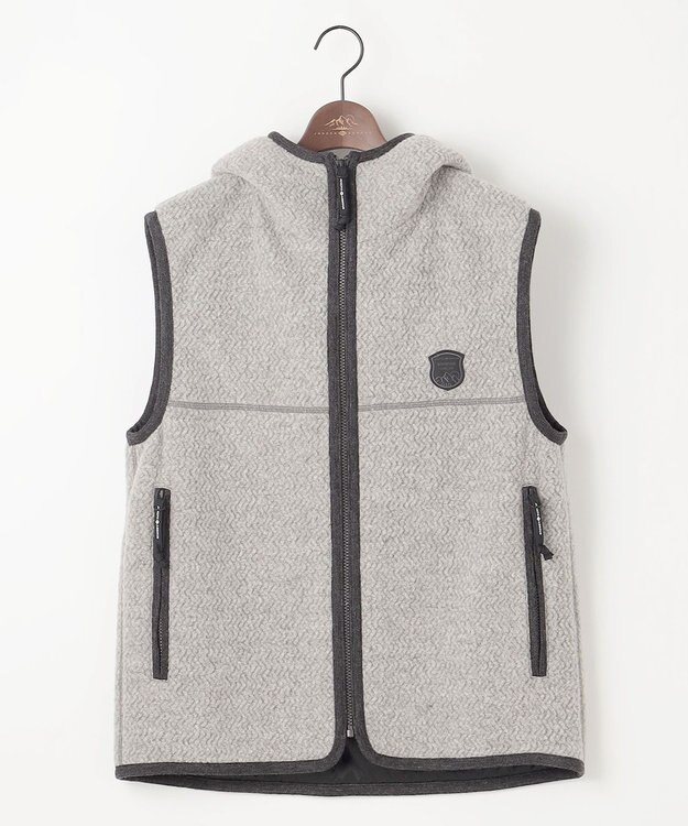 JOSEPH ABBOUD MOUNTAIN 【軽量/ソフト/サスティナブル/男女兼用/ライナードッキング対応】 リサイクルウールボア ベスト ライトグレー系