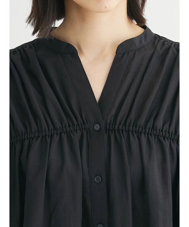 Green Parks シャーリングボリュームスキッパーチュニック Black