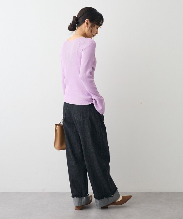 CRAFT STANDARD BOUTIQUE ヘンリーネック袖フレアプルオーバー Off White