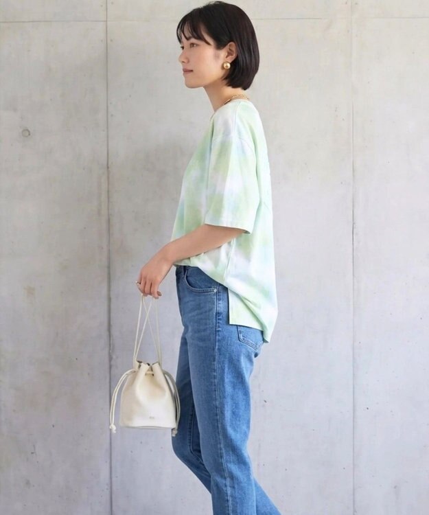 OP／FILA 【RUSTY】ニコちゃん×タイダイ柄半袖Tシャツ グリーン