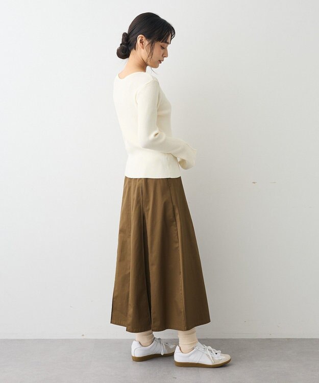 CRAFT STANDARD BOUTIQUE ヘンリーネック袖フレアプルオーバー Off White