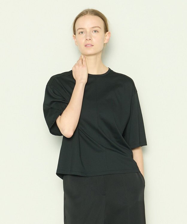 JOSEPH 【洗える】ロイヤルコットン　デザインTEE Black