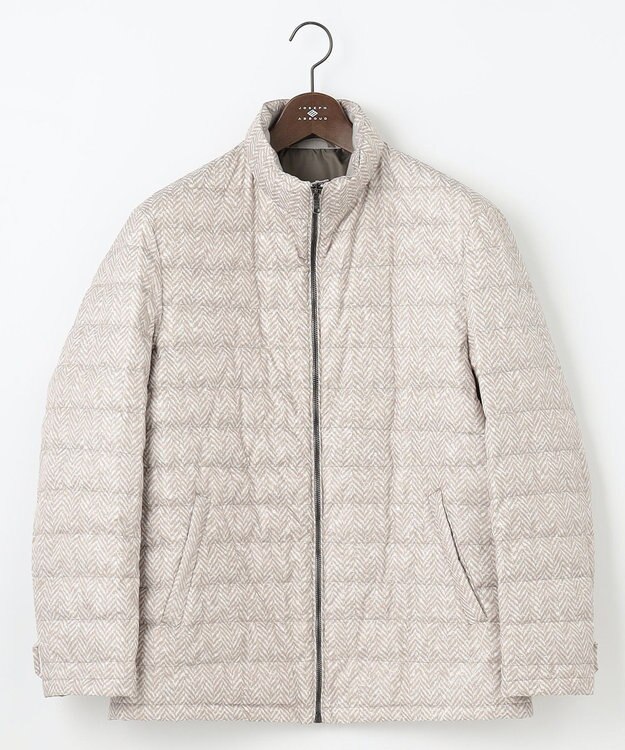 JOSEPH ABBOUD 【3WAY/撥水/INフード/ダウンライナー付】3ハイカウントツイル×パウダータフタ ダウン コート アイボリー系