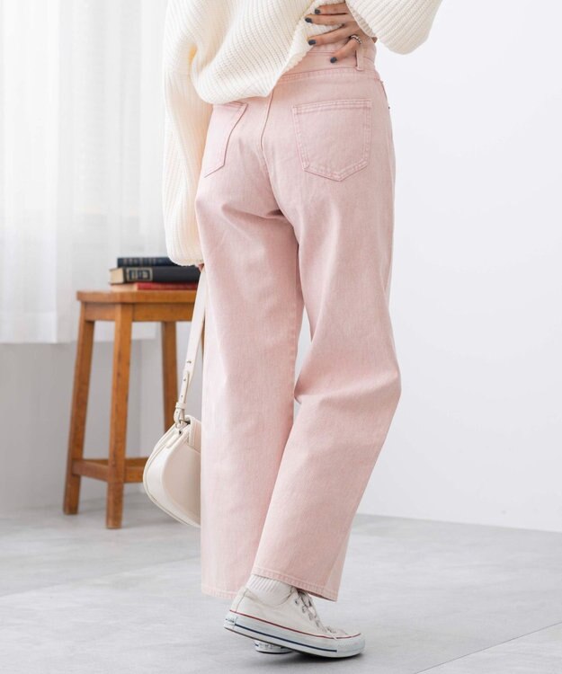 WEGO ウォッシュドカラーストレートパンツ ライトピンク