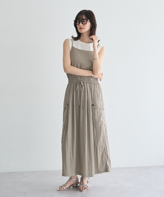 YECCA VECCA コットンスムースノースリーブトップス Off White