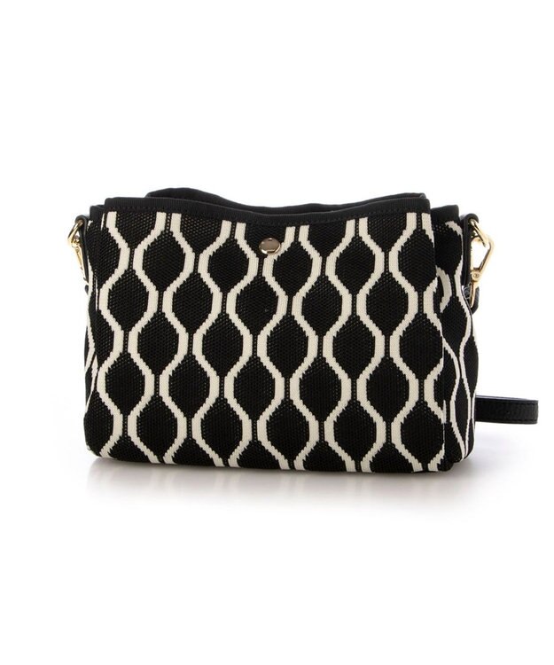 UNBILLION カシュカシュ cachecache / 柄アソートジャガード三つ口ショルダーバッグ ブラック