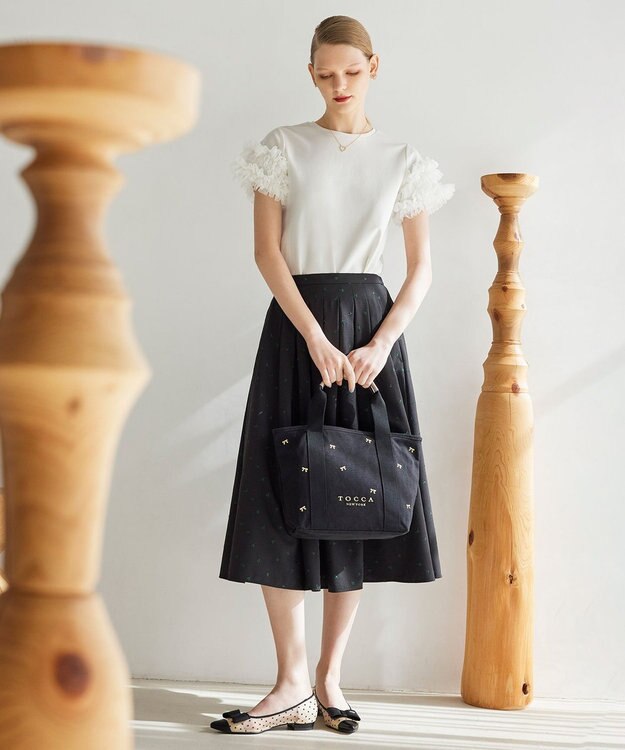 TOCCA RIBBON FLAT SHEER PUMPS パンプス ホワイト系