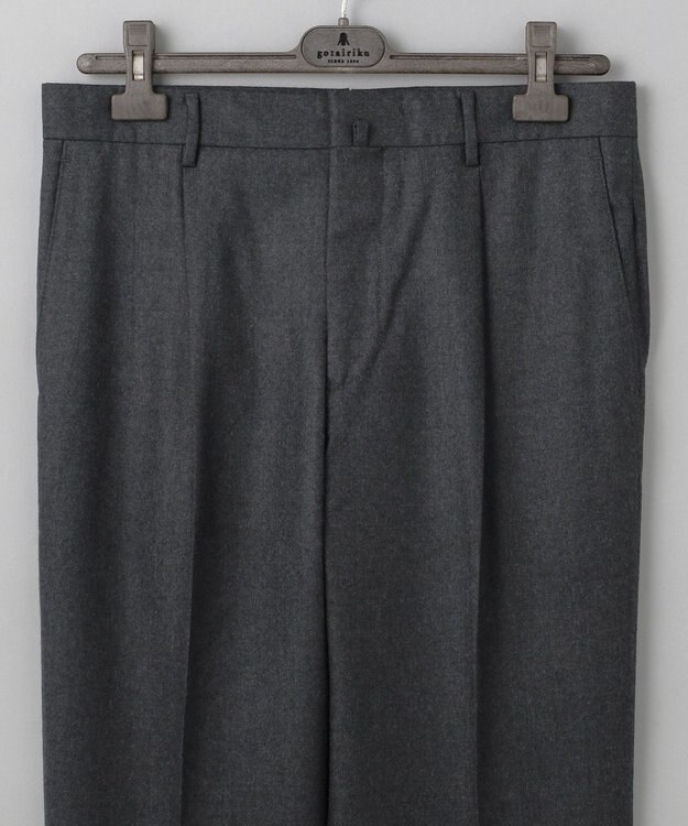 GOTAIRIKU 【保温性/ストレッチ/シワになりにくい】サキソニーストレッチパンツ（１タック） グレー系