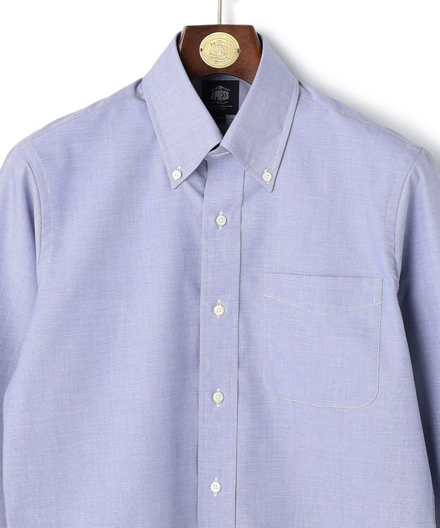 J.PRESS MEN 【PREMIUM PLEATS / 形態安定】スーピマコットンエンドオンエンド シャツ / B.D. ネイビー系