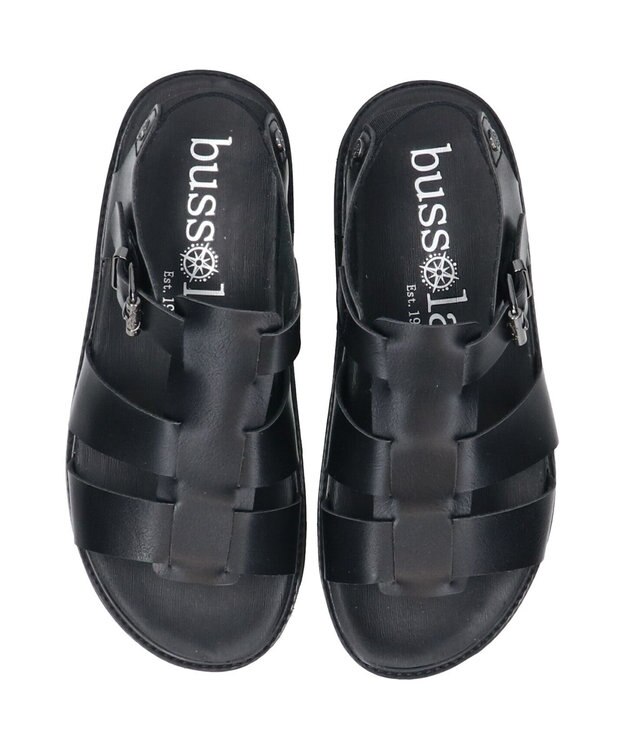 INTER-CHAUSSURES 【BUSSOLA】軽量ソールグルカサンダル ブラック