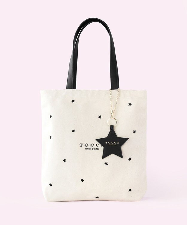 TOCCA 【chayさん着用】【WEB＆一部店舗限定・A4サイズ対応】LUCKY TWINKLE CANVASTOTE キャンバストートバッグ アイボリー系