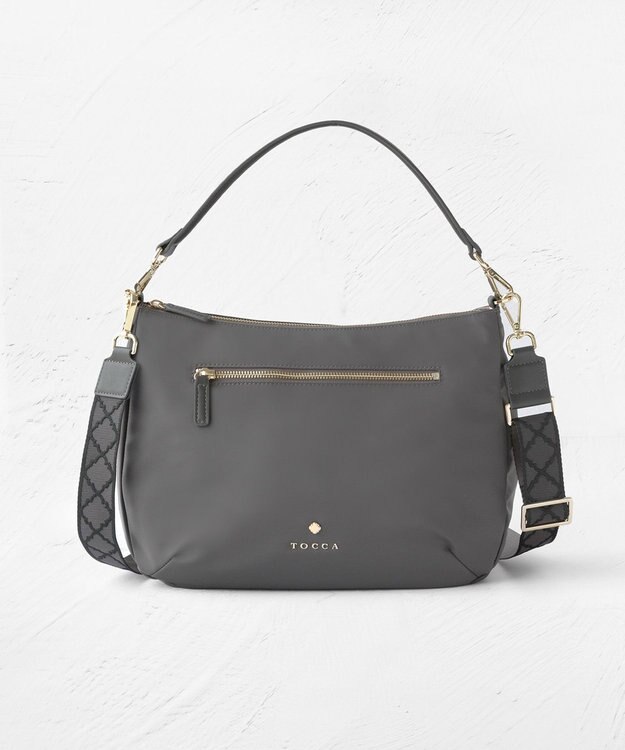 TOCCA CUSHION SILHOUETTE NYLON BAG マルチWAY バッグ ライトグレー系