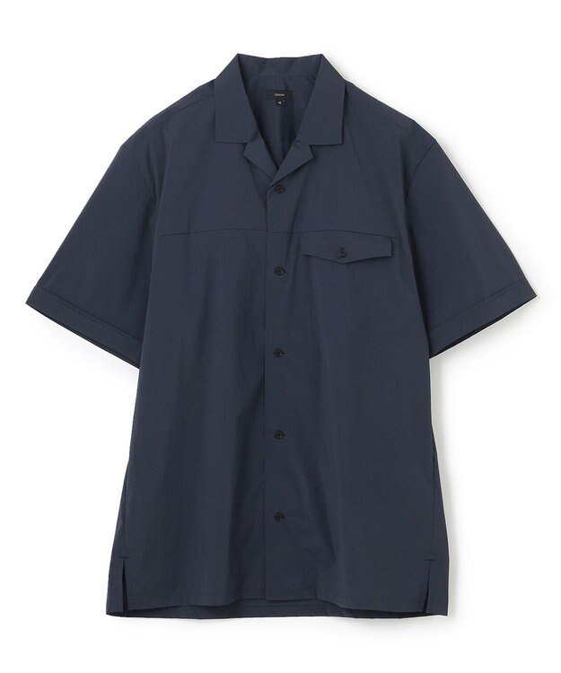 JOSEPH HOMME エアリータフタストレッチ　半袖シャツ ネイビー系