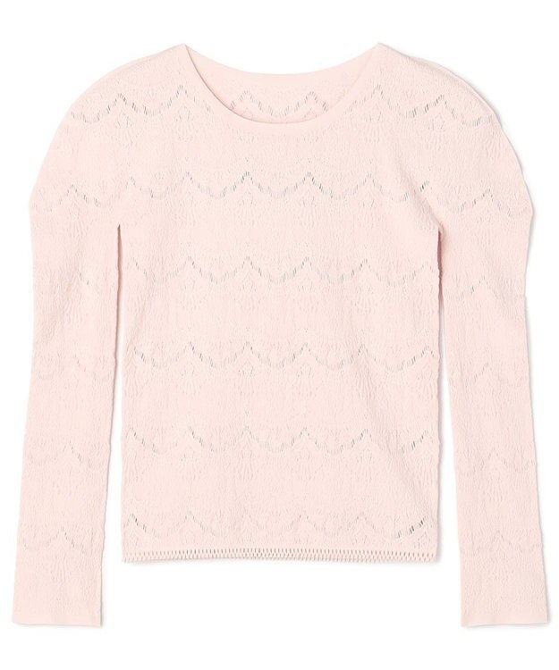 Chacott ノーソーイングクルーネックトップ サーモンピンク