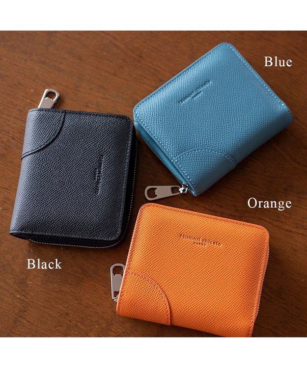 tsumori chisato CARRY ラックスtcネーム ラウンドファスナー 2つ折り財布 オレンジ