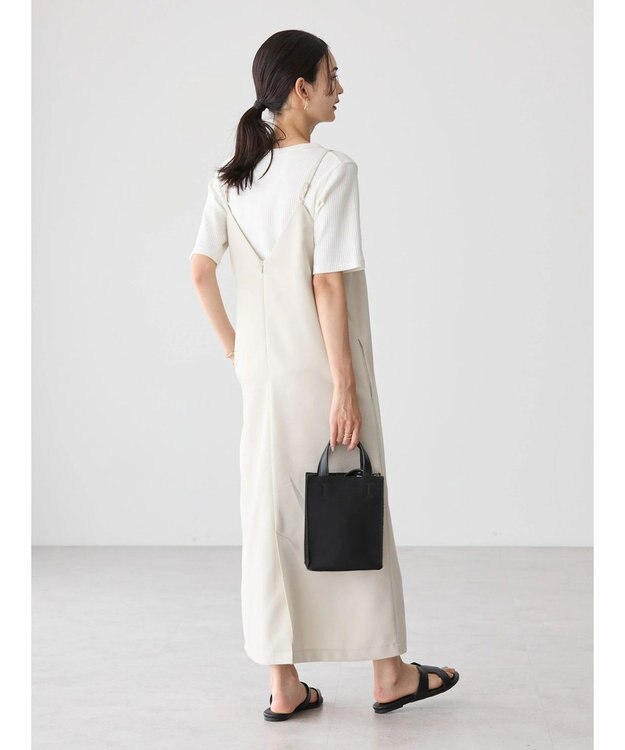 AMERICAN HOLIC ＳＥＴ　イージーケアジレベスト＋Ｉラインワンピース Light Beige