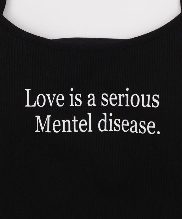 WEGO 【カップ付きインナー】グラフィックプリントカップインキャミ ブラック